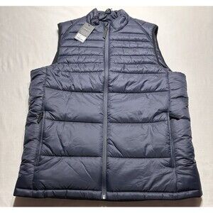 Travis Mathew Aves Tech Puffer Vest Full Zip Men's Size Medium Total Eclipse NWT